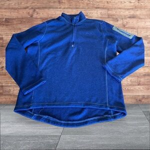 Eddie Bauer Men’s Blue Quarter Zip Pullover Sweater Fleece Size Large